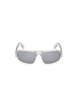 Ermenegildo Zegna - Grey Acetate Full Rim Rectangle Men Frame (EZ0262 58 20A) (58)