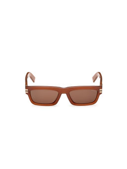 Ermenegildo Zegna - Brown Acetate Full Rim Rectangle Men Frame (EZ0282 56 45E) (56)
