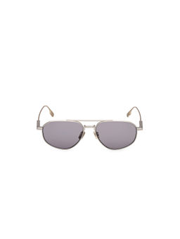 Ermenegildo Zegna - Grey Metal Full Rim Pilot Men Frame (EZ0289 56 17A) (56)