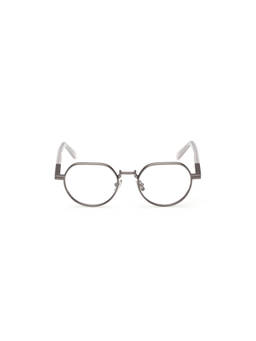 Ermenegildo Zegna - Grey Metal Full Rim Round Men Frame (EZ5324 50 013) (50)