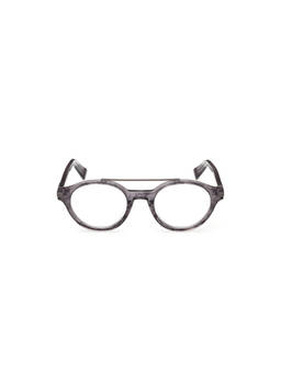Ermenegildo Zegna - Grey Acetate Full Rim Round Men Frame (EZ5327 50 020) (50)