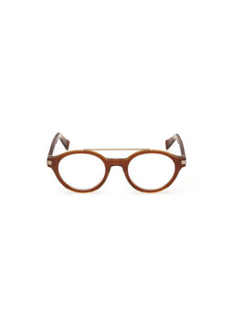 Ermenegildo Zegna - Brown Acetate Full Rim Round Men Frame (EZ5327 50 045) (50)