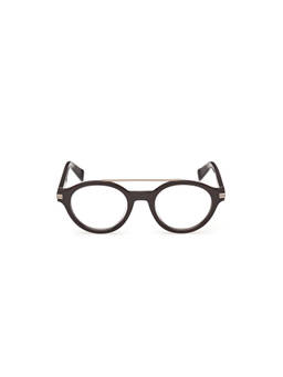 Ermenegildo Zegna - Brown Acetate Full Rim Round Men Frame (EZ5327 50 048) (50)