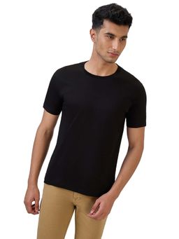Raymond - Black Pure Cotton Regular Fit T-Shirt