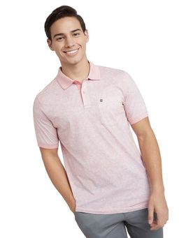 Raymond - Medium Red Pure Cotton Contemporary Fit Polo T-Shirt