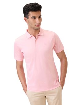 Raymond - Light Pink Pure Cotton Regular Fit Polo T-Shirt