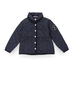 U.S. POLO ASSN. - Girls Diamond Quilted Solid Jacket - Blue