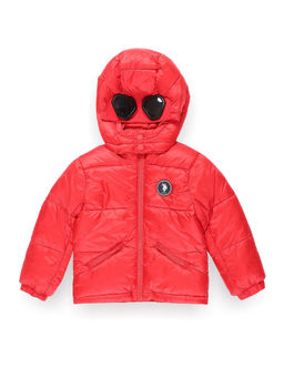 U.S. POLO ASSN. - Boys Sunglasses Hood Puffer Jacket - Red