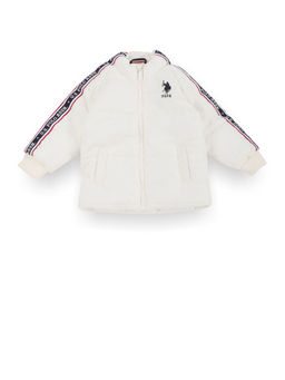 U.S. POLO ASSN. - Boys Brand Tape Puffer Jacket - White