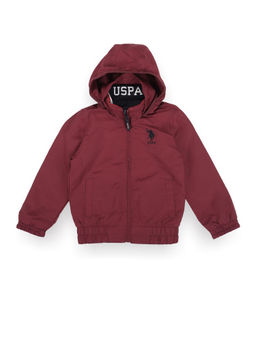 U.S. POLO ASSN. - Boys Hooded Reversible Jacket - Red