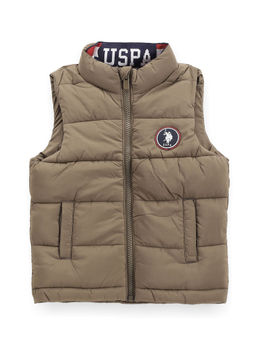 U.S. POLO ASSN. - Boys Sleeveless Puffer Jacket - Green