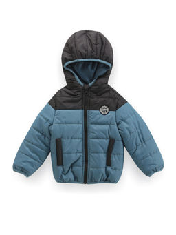 U.S. POLO ASSN. - Boys Colour Block Puffer Jacket - Blue