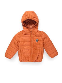 U.S. POLO ASSN. - Boys Solid Hooded Puffer Jacket - Orange