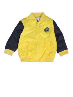 U.S. POLO ASSN. - Stand Collar Colour Block Jacket - Yellow
