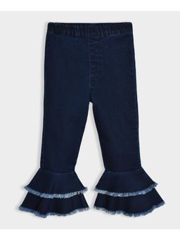 Mi Arcus - Solid Denim Blue Jegging for Baby Girls