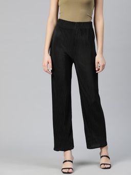 Readiprint - Women Straight Style Black Pleated Pants
