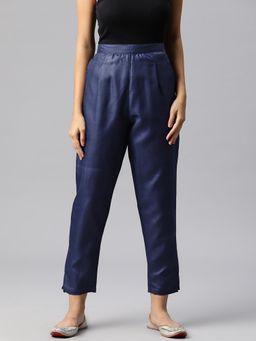 Readiprint - Women Cotton Blended Fabric Blue Trousers