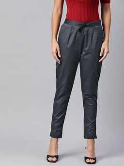 Readiprint - Women Cotton Lycra Fabric Metallic Trousers
