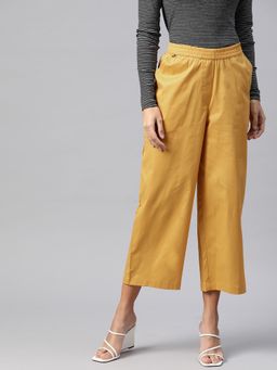 Readiprint - Women Cotton Lycra Fabric Mustard Trousers