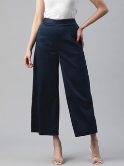 Readiprint - Silk Fabric Blue Womens Palazzo