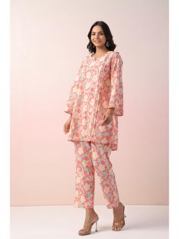 GANGA GRACE - Pink Floral Printed Co-Ord Set