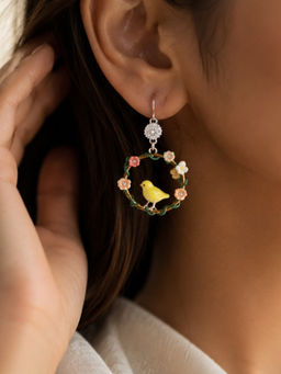 MIORAH - Miora 925 HUID Sterling Silver Natures Bird Earrings