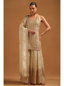 Soch - Beige Embellished/Sequined V-Neck Co-ord Set