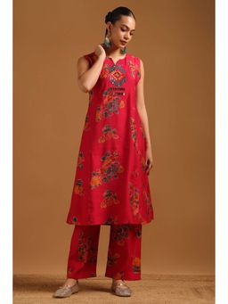 Soch - Pink Floral Round Neck Co-ord Set