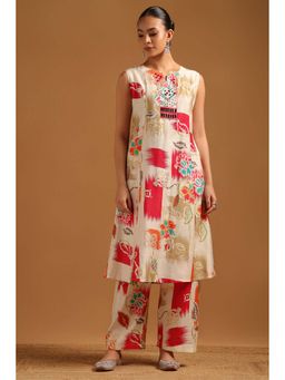 Soch - Pink Printed Round Neck Co-ord Set