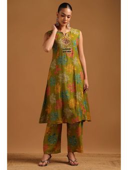 Soch - Green Floral Round Neck Co-ord Set