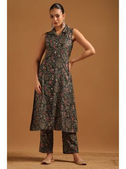 Soch - Green Paisley Collar Neck Co-ord Set