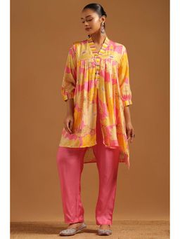 Soch - Pink Floral V-Neck Co-ord Set