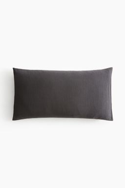 H&M - Grey Cotton Muslin Pillowcase