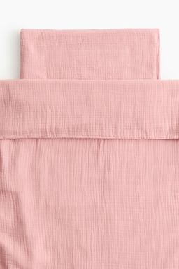 H&M - Pink Muslin Cot Duvet Cover Set