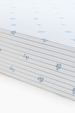 H&M - Blue Patterned Cotton Fitted Sheet