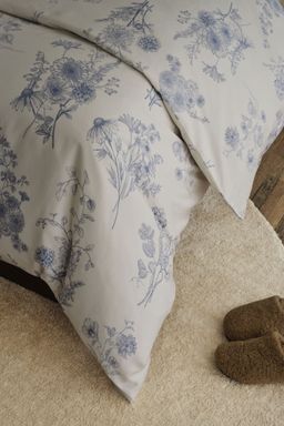 H&M - Multi-Color Cotton Sateen Single Duvet Cover Set