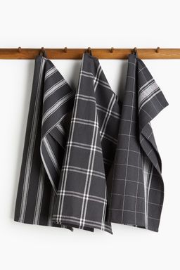 H&M - Grey 3-Pack Cotton Tea Towels