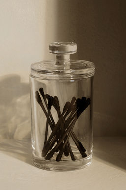 H&M - Transparent Slim Glass Jar With A Lid