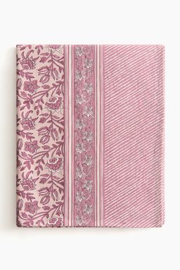 H&M - Pink Patterned Cotton Tablecloth