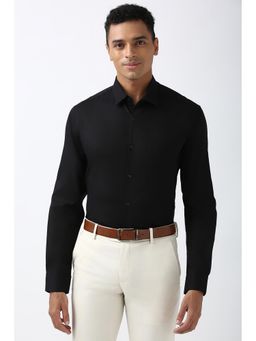 Peter England - Men Black Regular Fit Formal Shirt