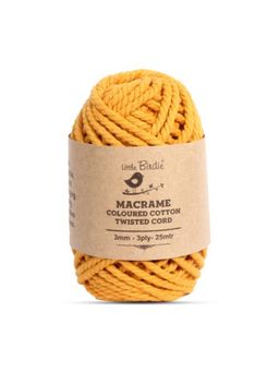 Little Birdie - Cotton Twisted Cord Mango Yellow 3mm 3 Ply 25 Meter