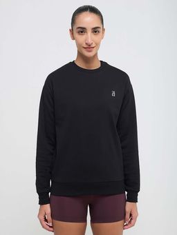 Hunnit - Black Crew Neck Full Sleeves Pull On Sweatshirt