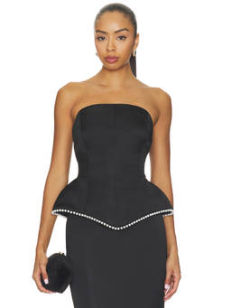 4th & Reckless - Peyton Women's Strapless Boned Corset Top Black
