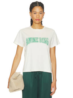 ANINE BING - Shelley Women's Logo Print Crew Neck T-Shirt White