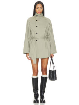 Aya Muse - Enso Women's Belted Button Wrap Dress Green