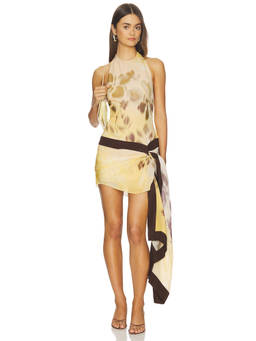 Bec + Bridge - Blaise Women's Halter Neck Sleeveless Mini Dress Yellow