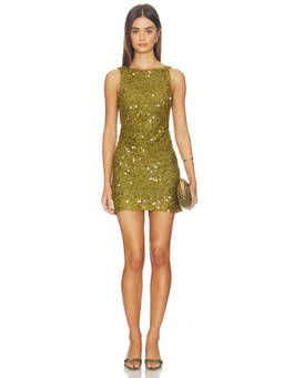 Bec + Bridge - Cabine Women's Sequined Boat Neck Mini Dress Gold
