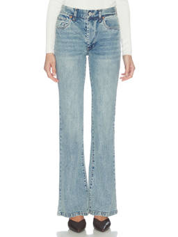 BLANKNYC - Wide Leg Women's Mid-Waist Stretch Denim Jeans Blue