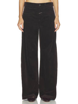 CLOSED - Tori-x Women's Mid-Waist Wide Leg Jeans Brown