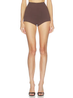 Camila Coelho - Roxana Women's High-Waist Tailored Shorts Brown